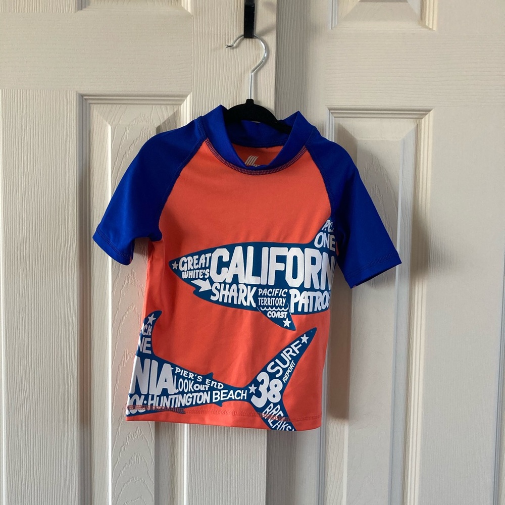 Place Sport Boys Shark Print Rashguard Top Size XS